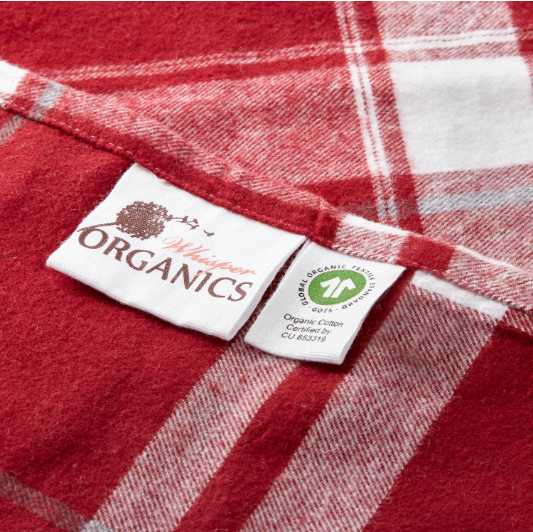 Whisper Organics Plaid Organic Flannel Sheet Set – product photo