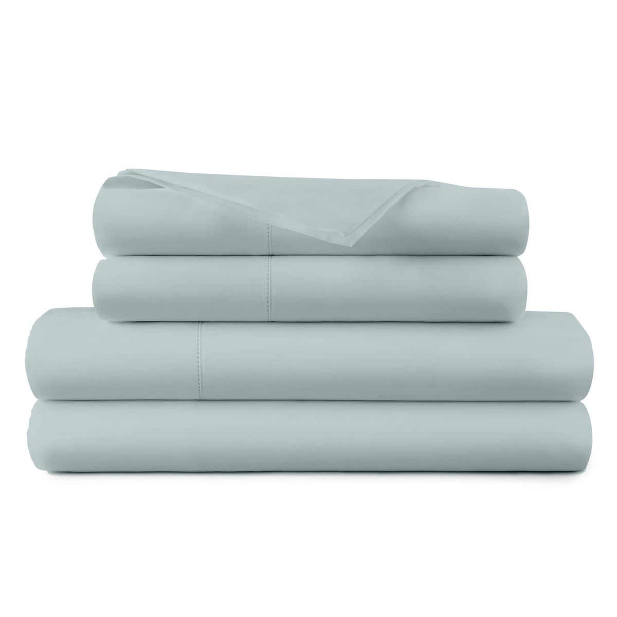 Whisper Organics 270 TC Percale Sheet Set with Picot Embroidery, Shore – product shot
