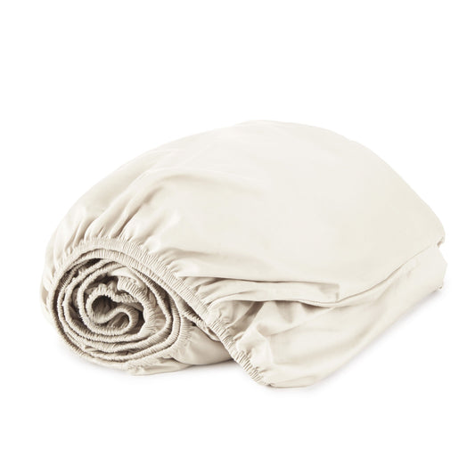 Whisper Organics 500 TC Organic Sateen Fitted Sheet, Natural – product photo