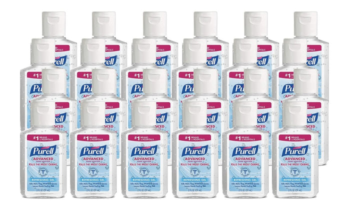 Purell Advanced Gel Hand Sanitizer Flip Cap 2 fl. oz. (24 Bottles) - DMB Supply