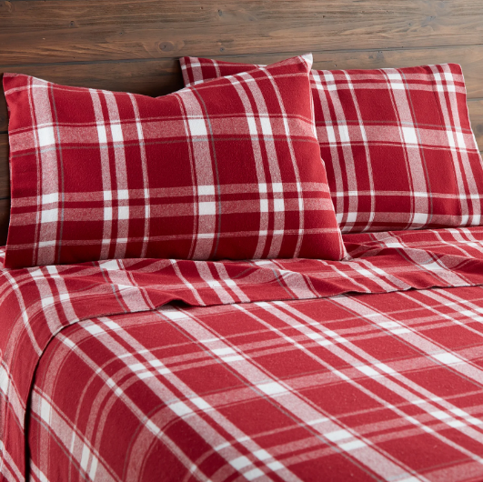 Whisper Organics Plaid Organic Flannel Sheet Set – product photo