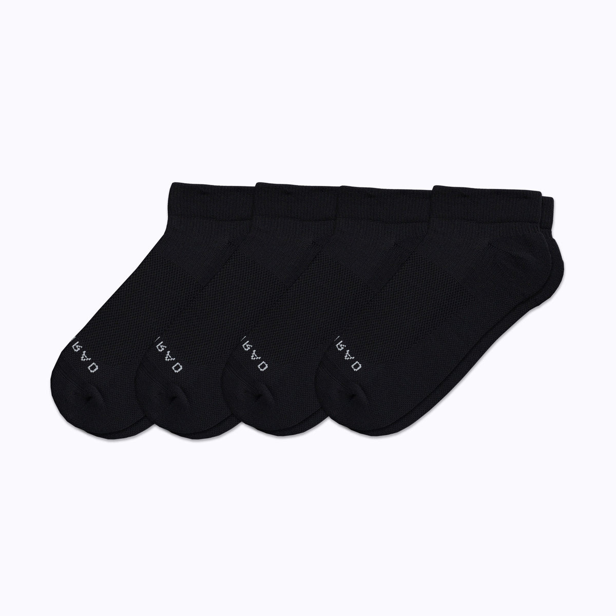 Comrad Ankle Compression Socks, 4 Pack, Black – flat lay