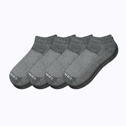 Comrad Ankle Compression Socks, 4 Pack, Charcoal – flat lay