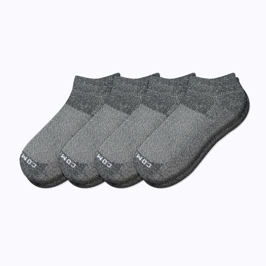 Comrad Ankle Compression Socks, 4 Pack, Charcoal – flat lay