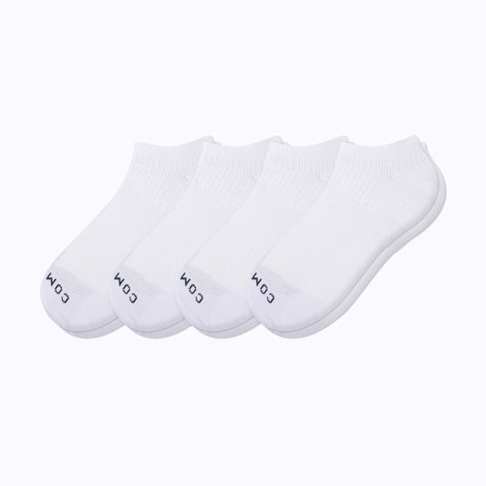 Comrad Ankle Compression Socks, 4 Pack, White – flat lay
