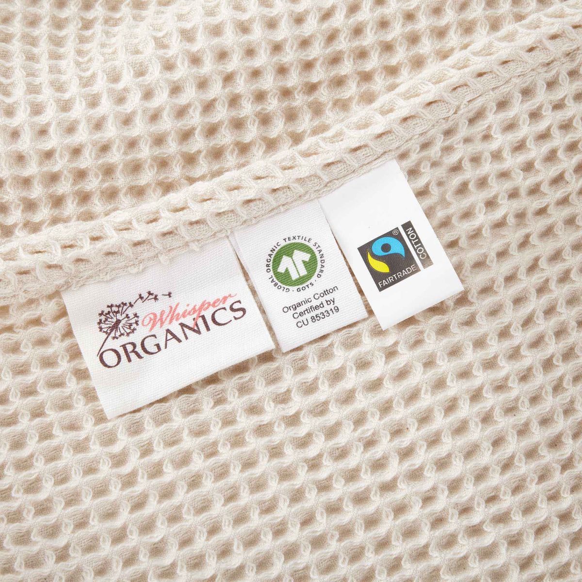 Whisper Organics Organic Cotton Waffle Knit Blanket – product photo