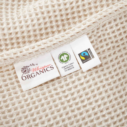 Whisper Organics Organic Cotton Waffle Knit Blanket – product photo