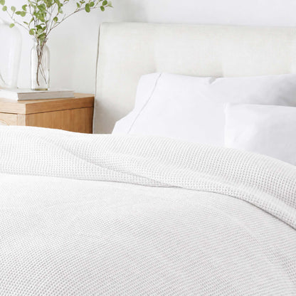 Whisper Organics Organic Cotton Waffle Knit Blanket – product photo