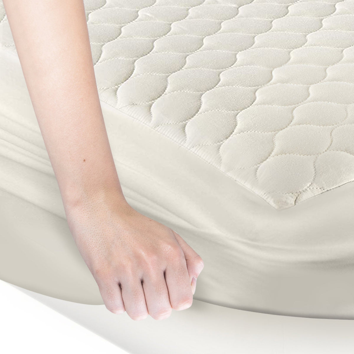 Whisper Organics Organic Cotton Quilted Mattress Pad – product photo