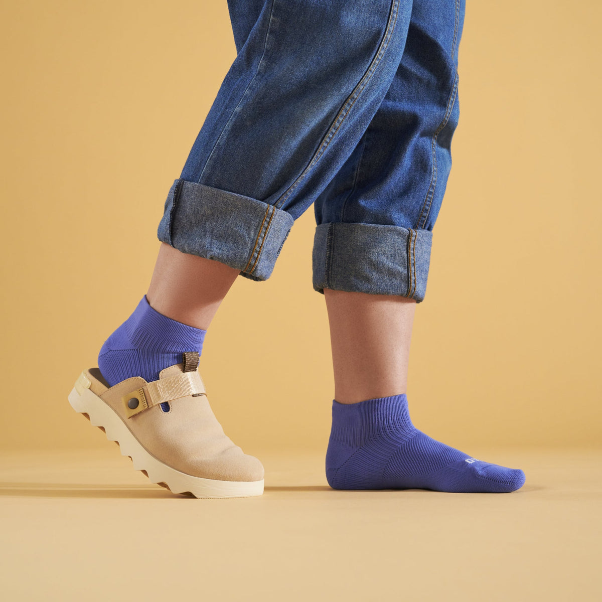 Comrad Ankle Compression Socks, Denim – product photo