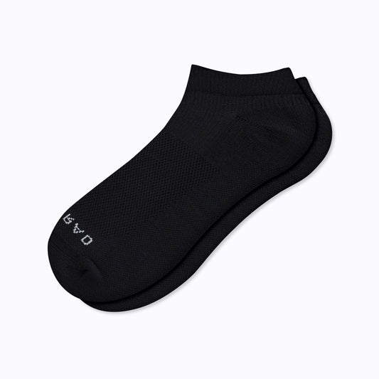 Comrad Ankle Compression Socks, Black – flat lay