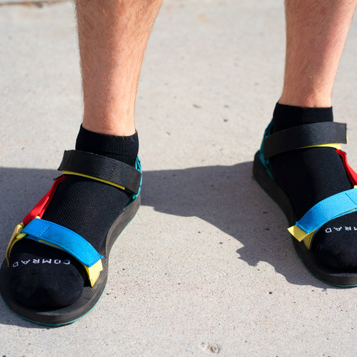 Comrad Ankle Compression Socks, Black – shown worn