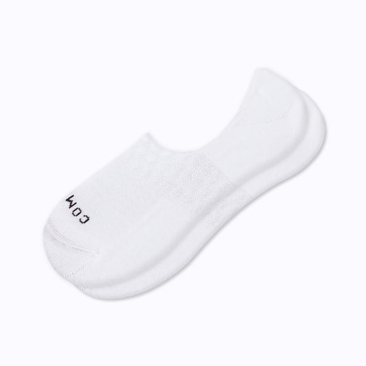 Comrad Combed Cotton No Show Socks, White – flat lay