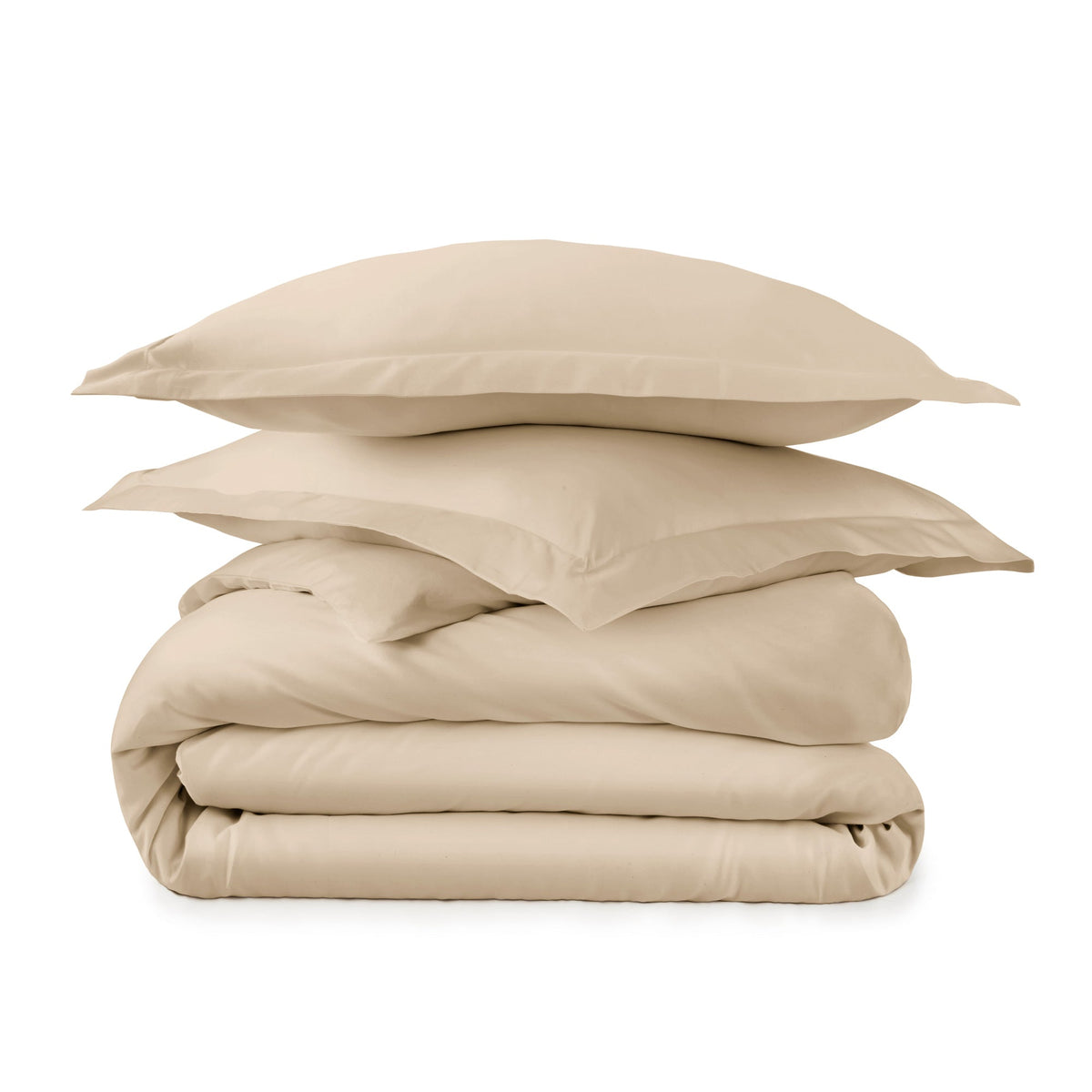 Whisper Organics 300 TC Organic Sateen Duvet Cover Set, Dune – product photo
