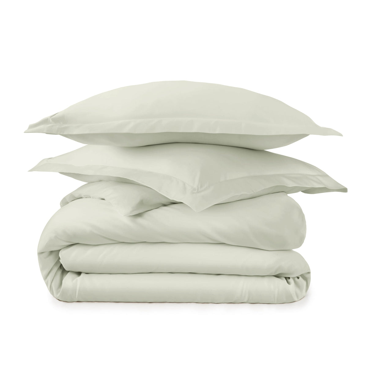 Whisper Organics 300 TC Organic Sateen Duvet Cover Set, Pastel Green – product photo