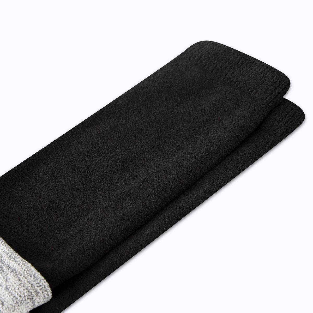 Comrad CozyGrip Compression Slipper Socks, Black – fabric close-up