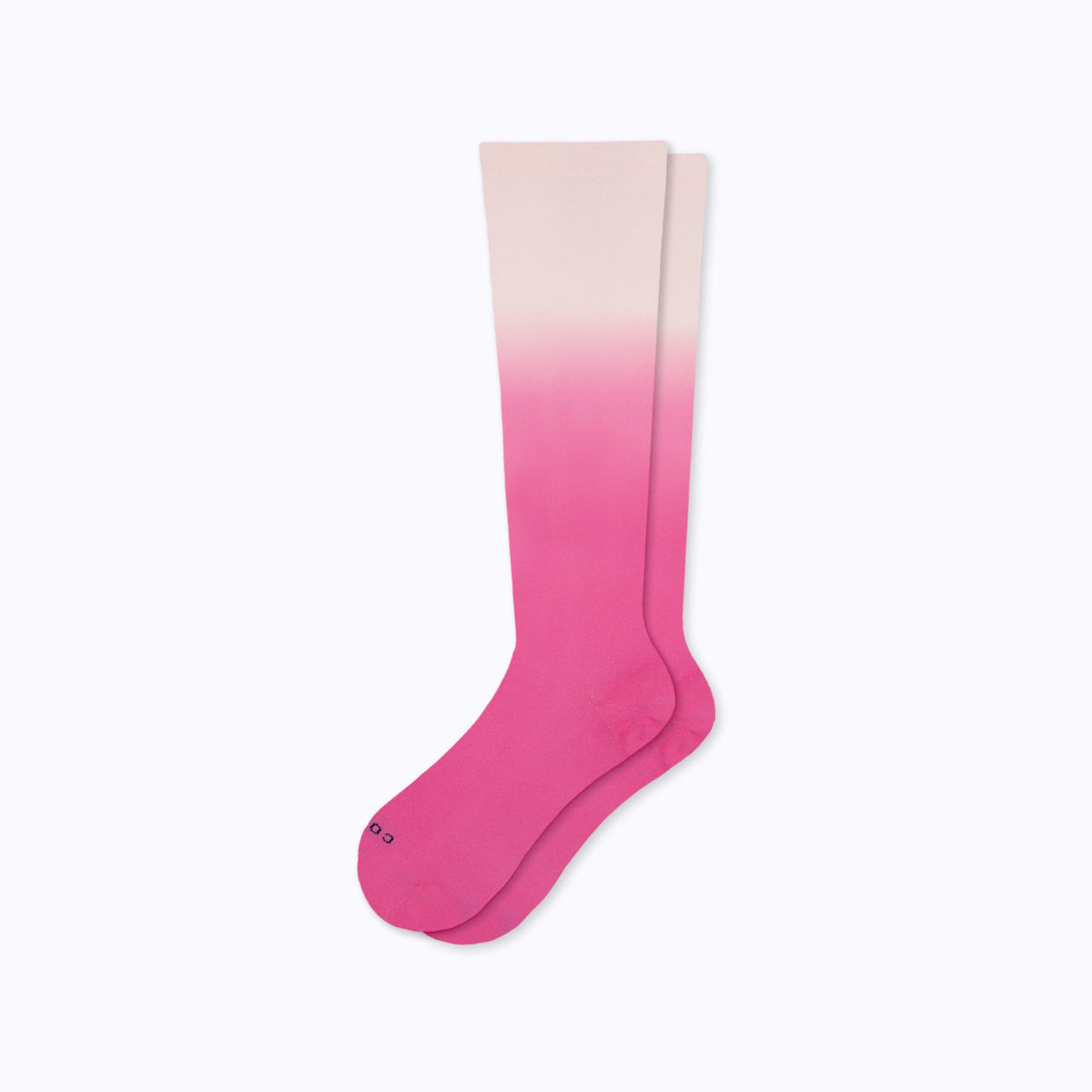 Comrad Knee-High Compression Socks, Ombre 20-30 mmHg, Berry – flat lay