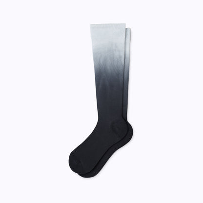 Comrad Knee-High Compression Socks, Ombre 20-30 mmHg, Black – flat lay