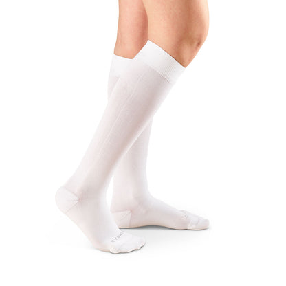 Comrad Knee-High Compression Socks, 3 Pack Solids, White – product photo