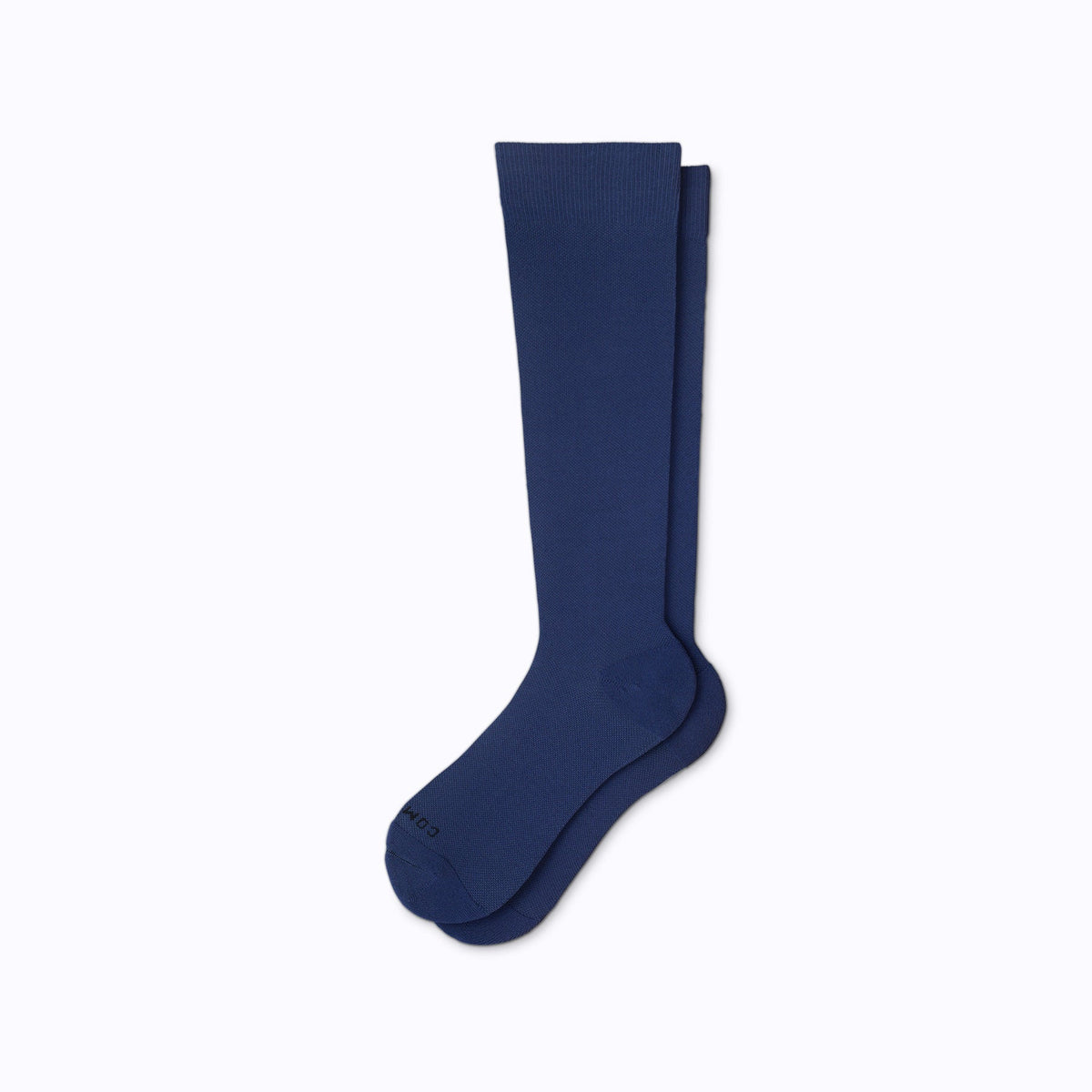 Comrad Knee-High Compression Socks, Solid, Navy – flat lay