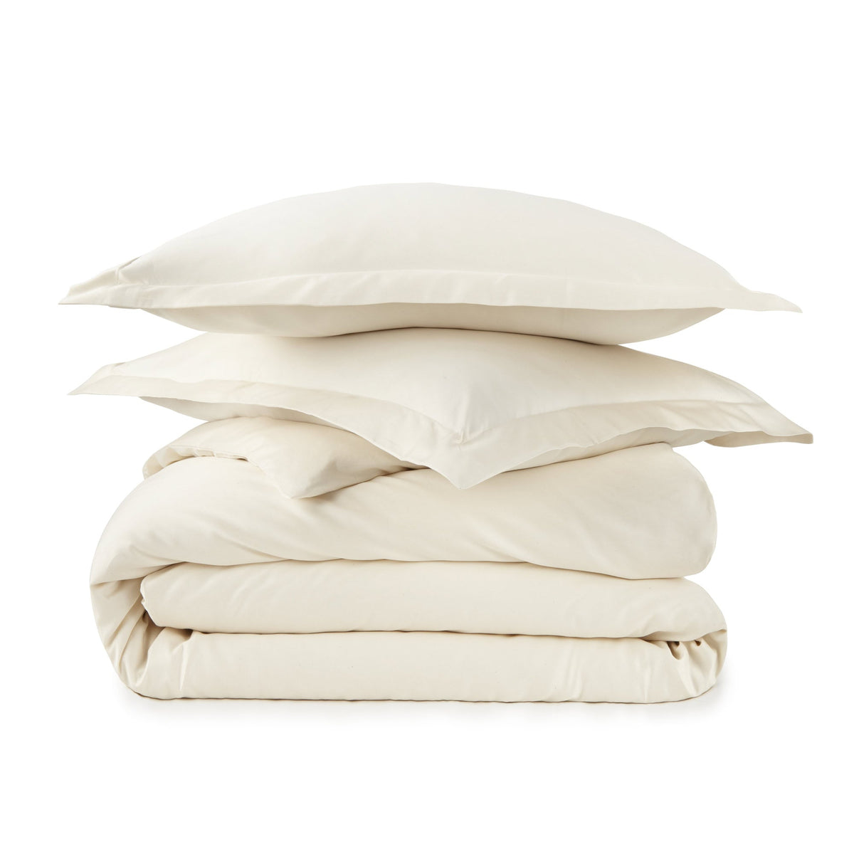Whisper Organics 500 TC Organic Sateen Duvet Cover Set, Natural – product shot