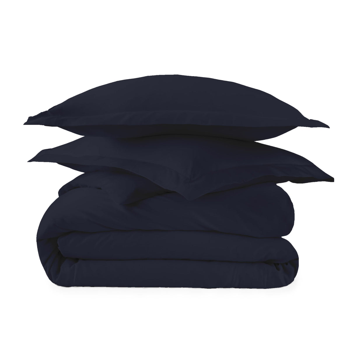Whisper Organics 300 TC Organic Sateen Duvet Cover Set, Navy – product shot