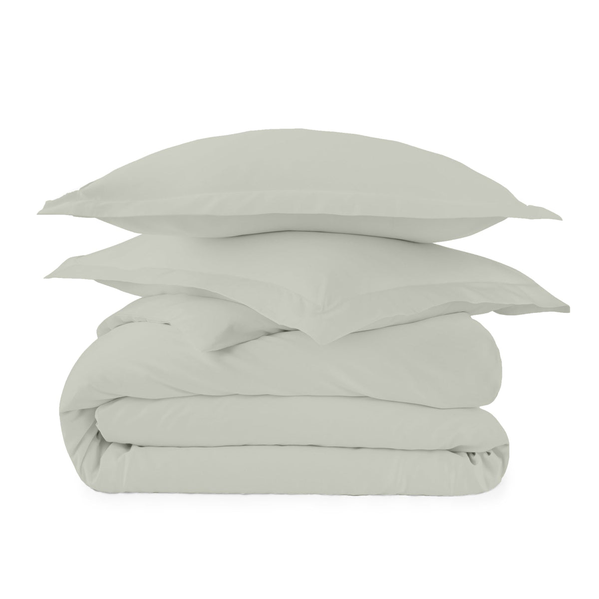Whisper Organics 300 TC Organic Sateen Duvet Cover Set, Pewter – product shot
