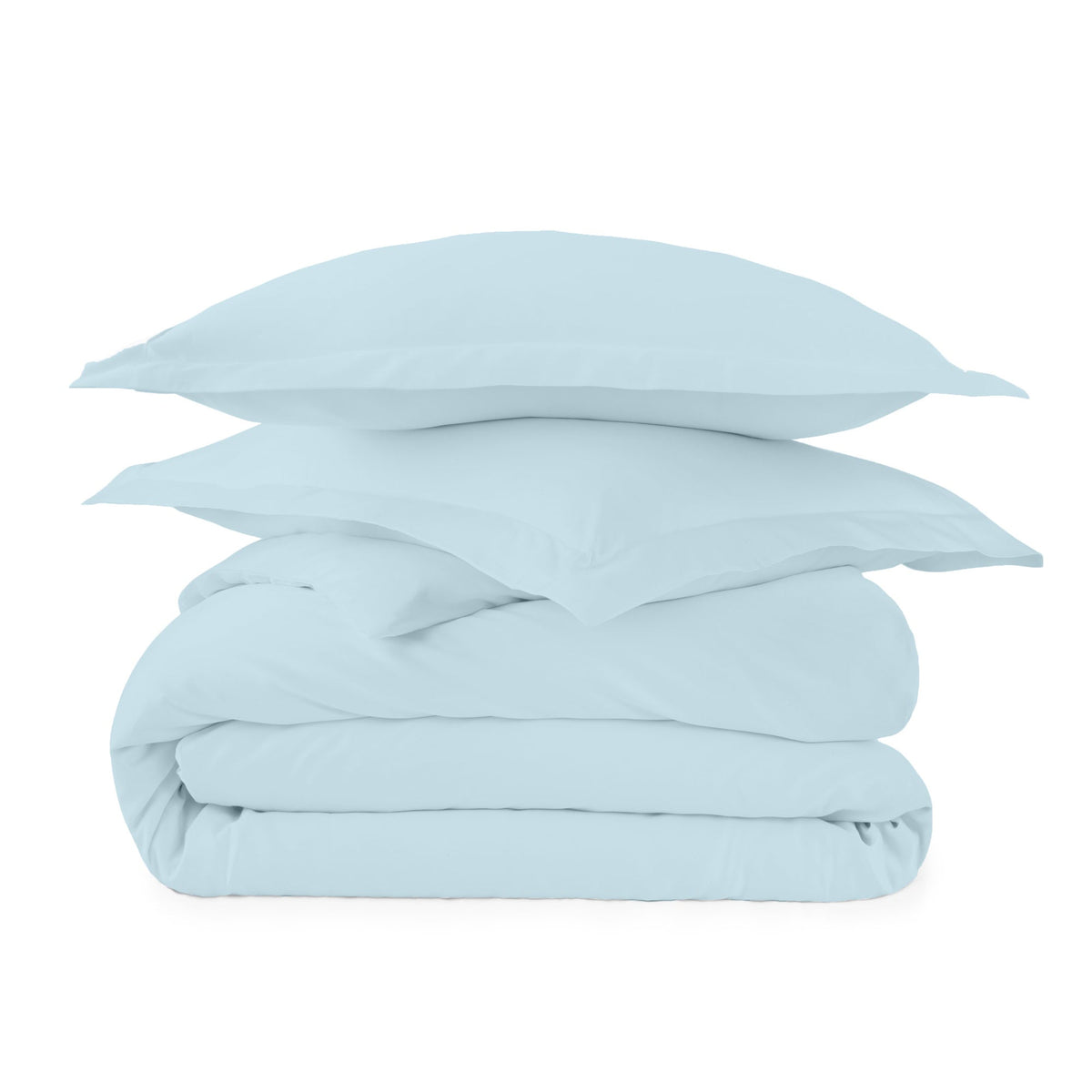 Whisper Organics 500 TC Organic Sateen Duvet Cover Set, Powder Blue – product shot