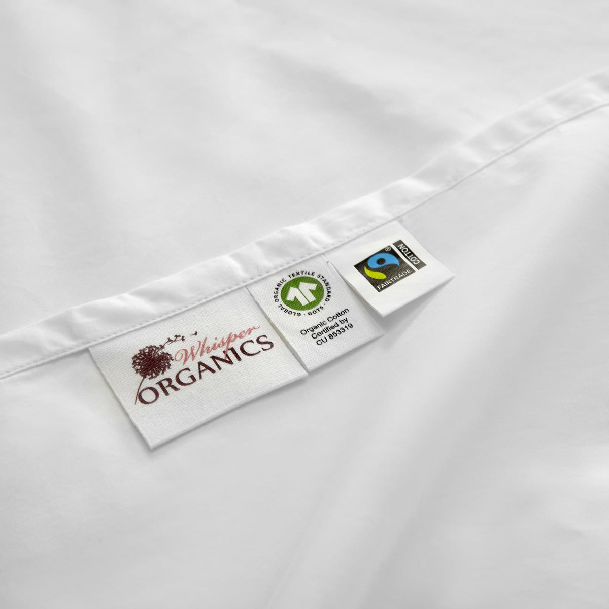 Whisper Organics 270 TC Percale Sheet Set with Picot Embroidery – product photo
