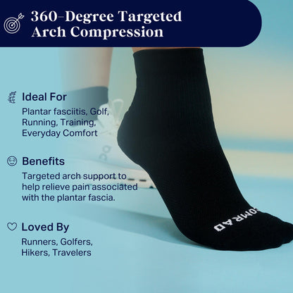 Comrad Quarter Ankle Compression Socks, Denim – product photo