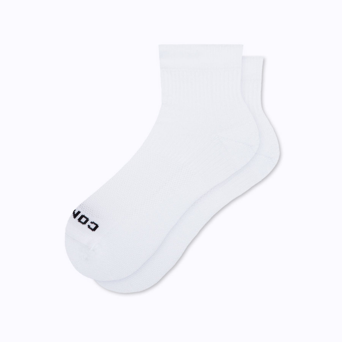 Comrad Quarter Ankle Compression Socks, White – flat lay