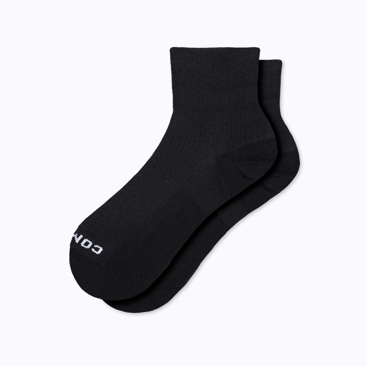 Comrad Quarter Ankle Compression Socks, Black – flat lay