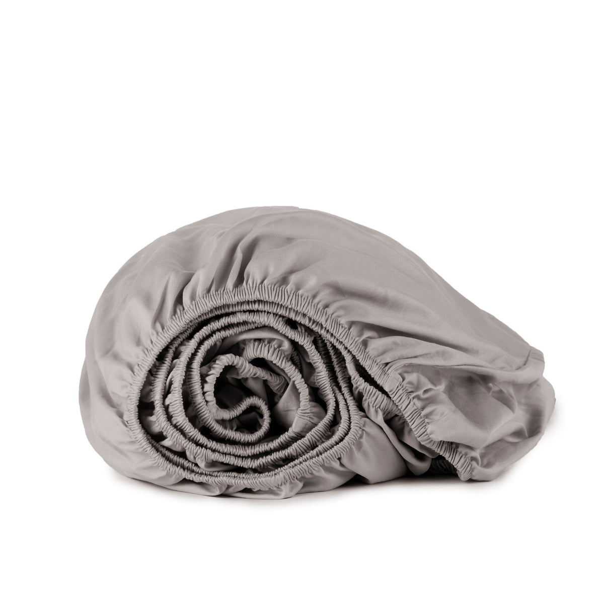 Whisper Organics 300 TC Organic Sateen Fitted Sheet, Classic Grey – product photo