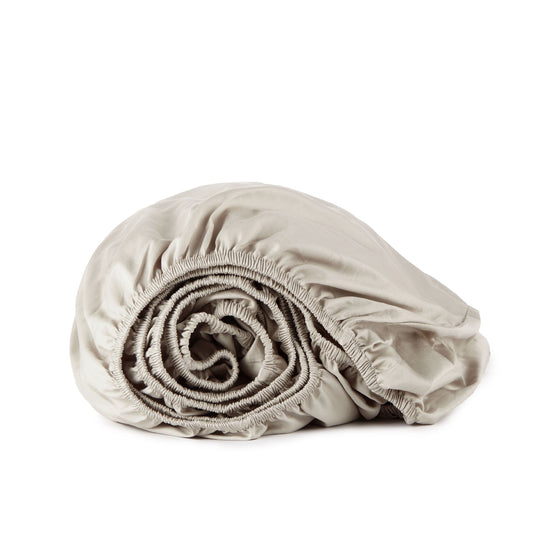 Whisper Organics 300 TC Organic Sateen Fitted Sheet, Pewter – product photo