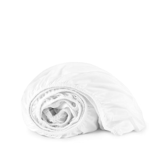 Whisper Organics 300 TC Organic Sateen Fitted Sheet, White – product photo