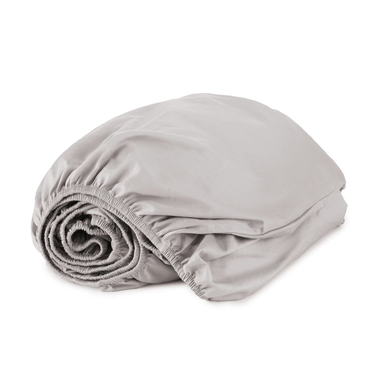 Whisper Organics 500 TC Organic Sateen Fitted Sheet, Grey – product photo
