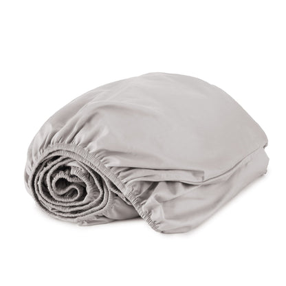 Whisper Organics 500 TC Organic Sateen Fitted Sheet, Grey – product photo