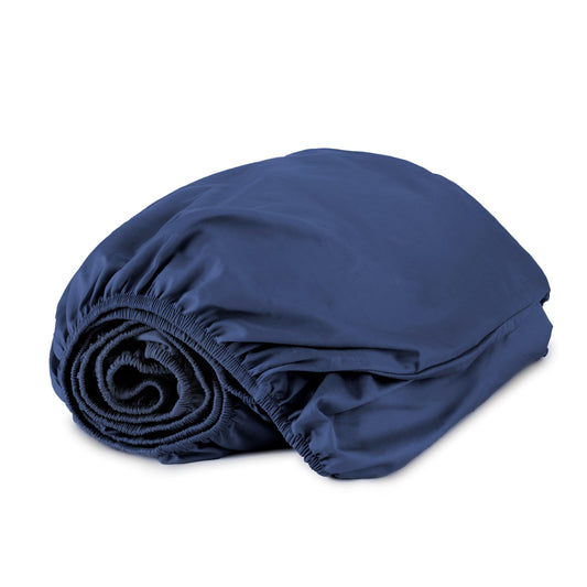 Whisper Organics 500 TC Organic Sateen Fitted Sheet, Navy – product photo
