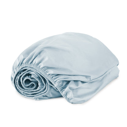 Whisper Organics 500 TC Organic Sateen Fitted Sheet, Powder Blue – product photo