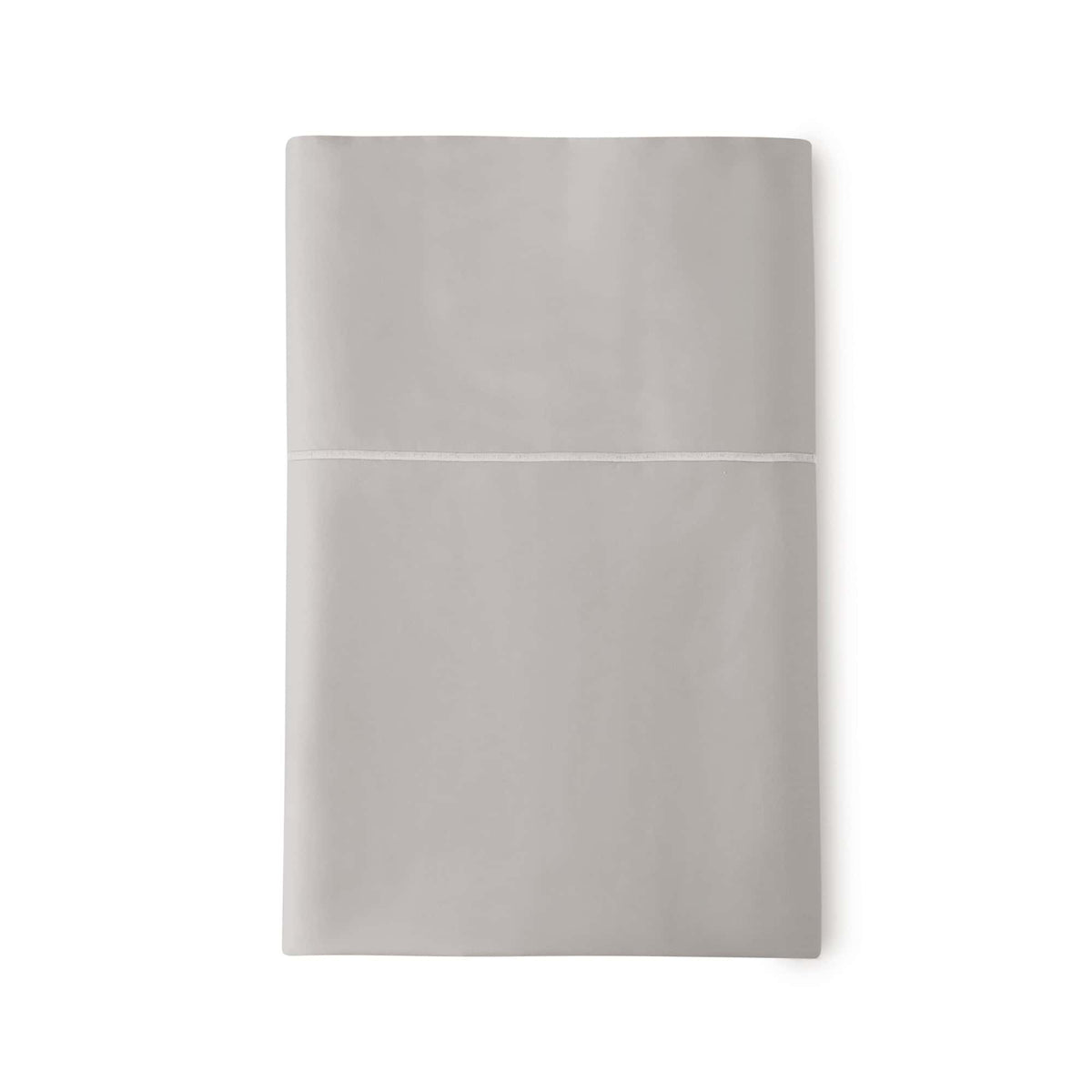Whisper Organics 300 TC Organic Sateen Flat Sheet, Classic Grey – flat lay