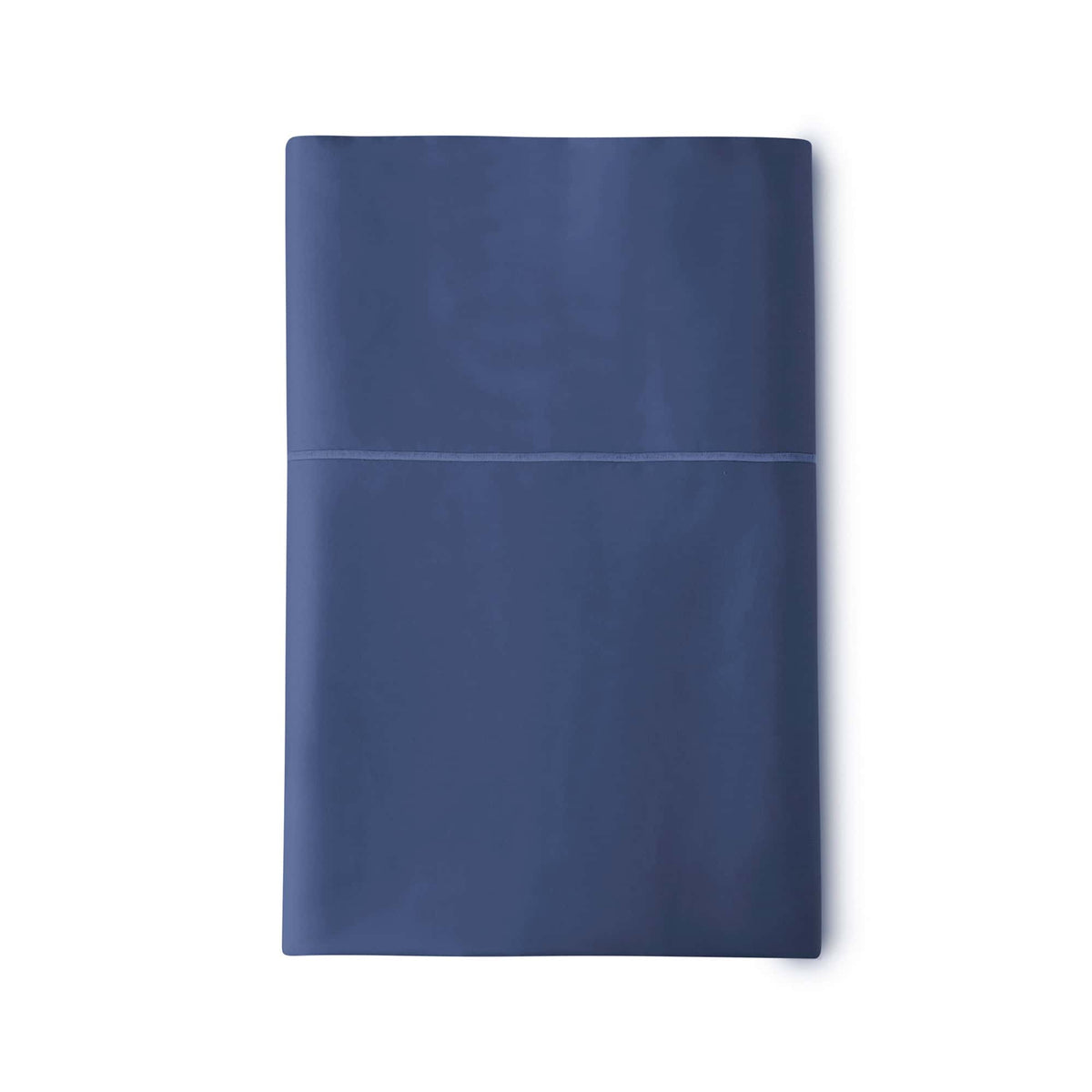 Whisper Organics 300 TC Organic Sateen Flat Sheet, Navy – flat lay
