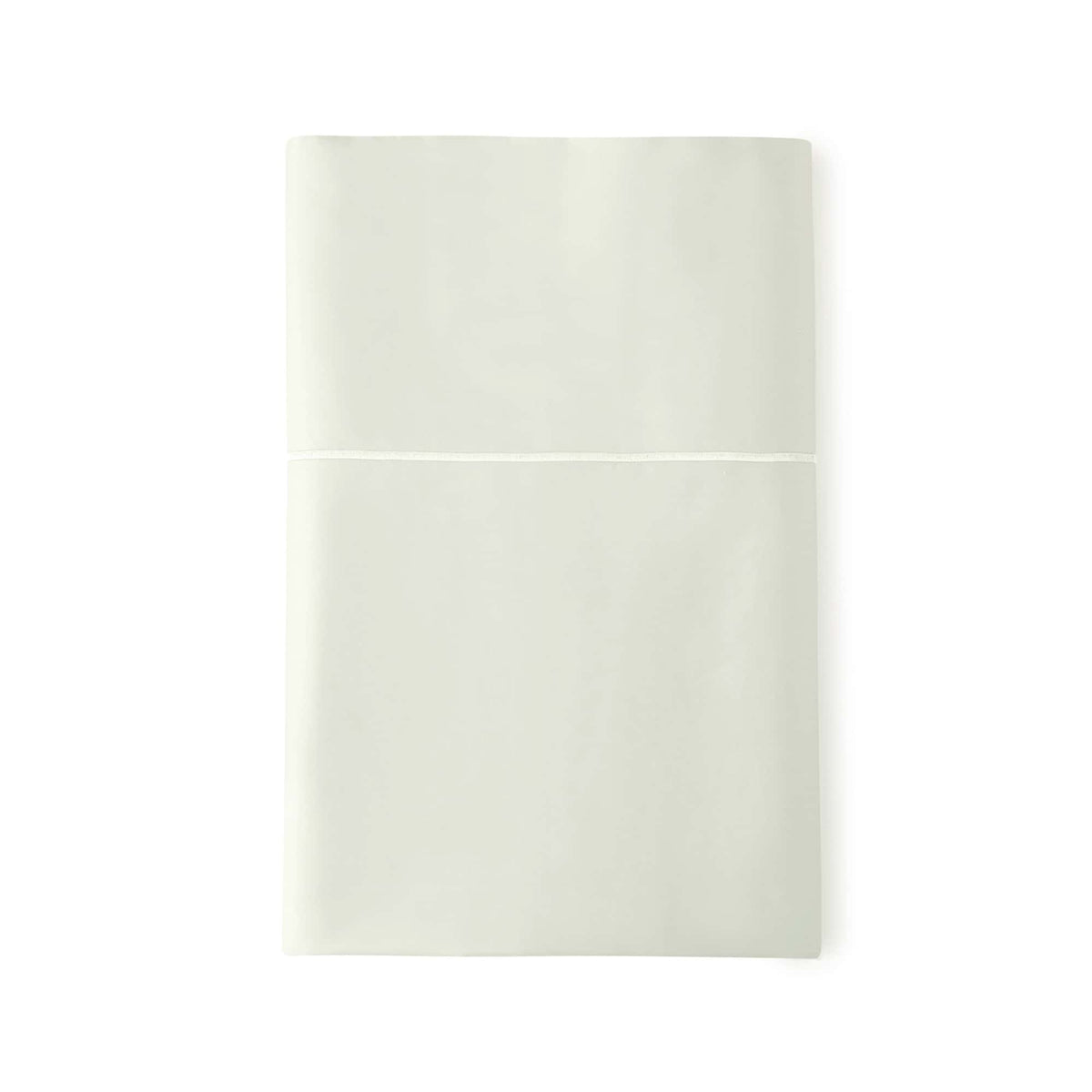 Whisper Organics 300 TC Organic Sateen Flat Sheet, Pastel Green – flat lay