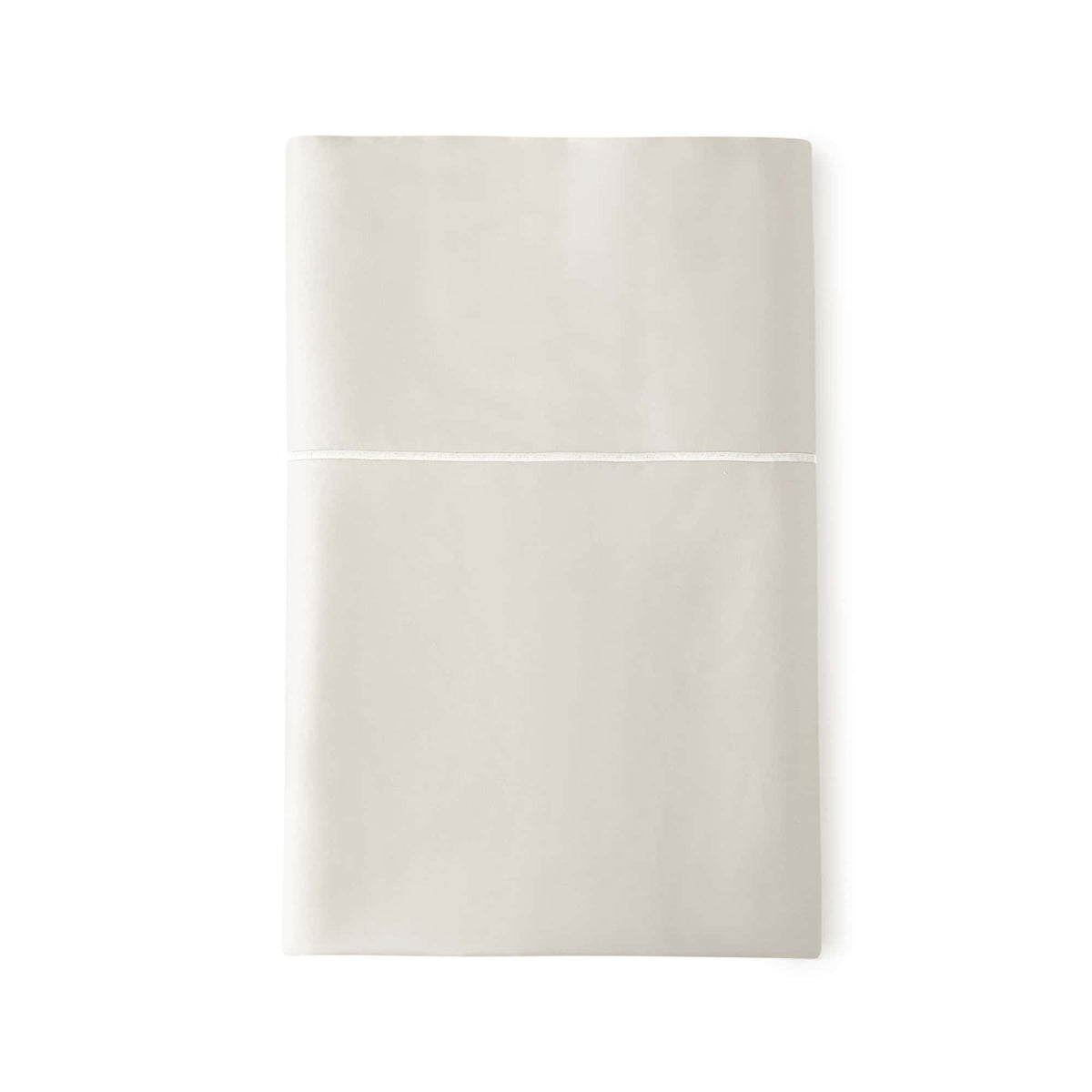 Whisper Organics 300 TC Organic Sateen Flat Sheet, Pewter – flat lay