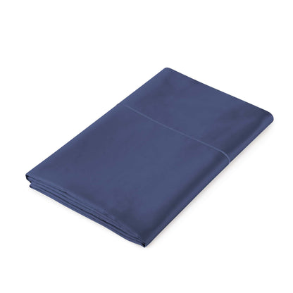 Whisper Organics 500 TC Organic Sateen Flat Sheet, Navy – flat lay