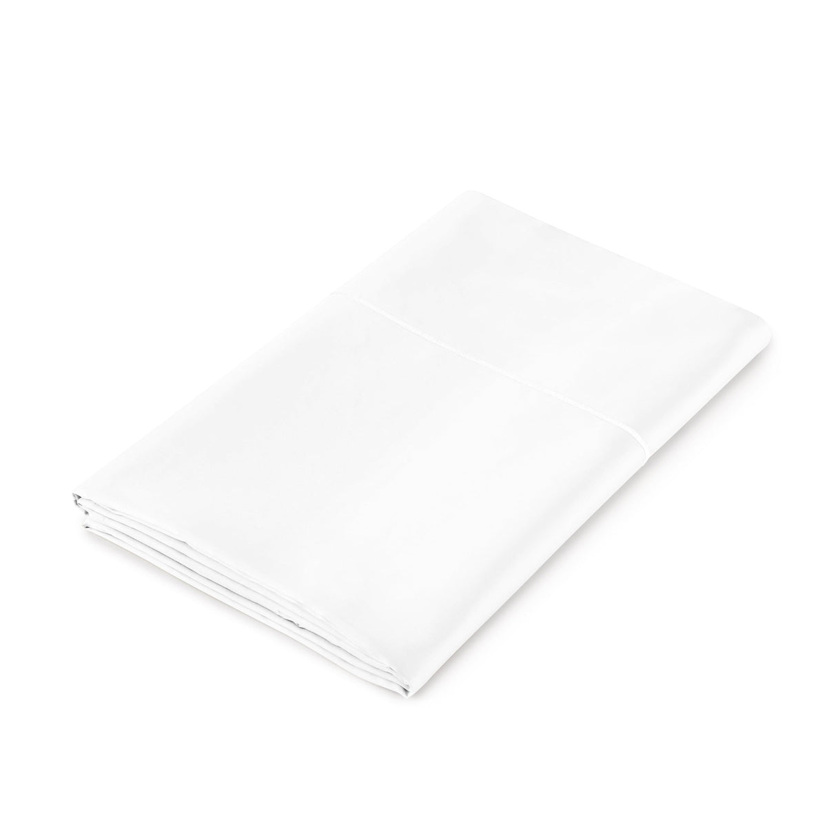 Whisper Organics 500 TC Organic Sateen Flat Sheet, White – flat lay