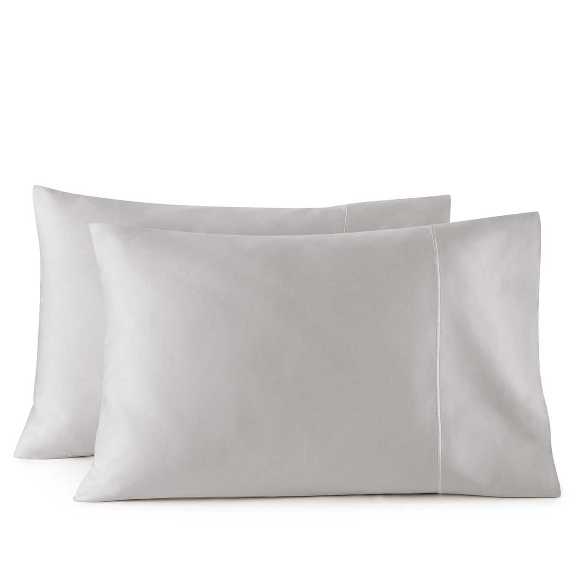 Whisper Organics 500 TC Organic Sateen Pillowcase Set, Grey – product photo