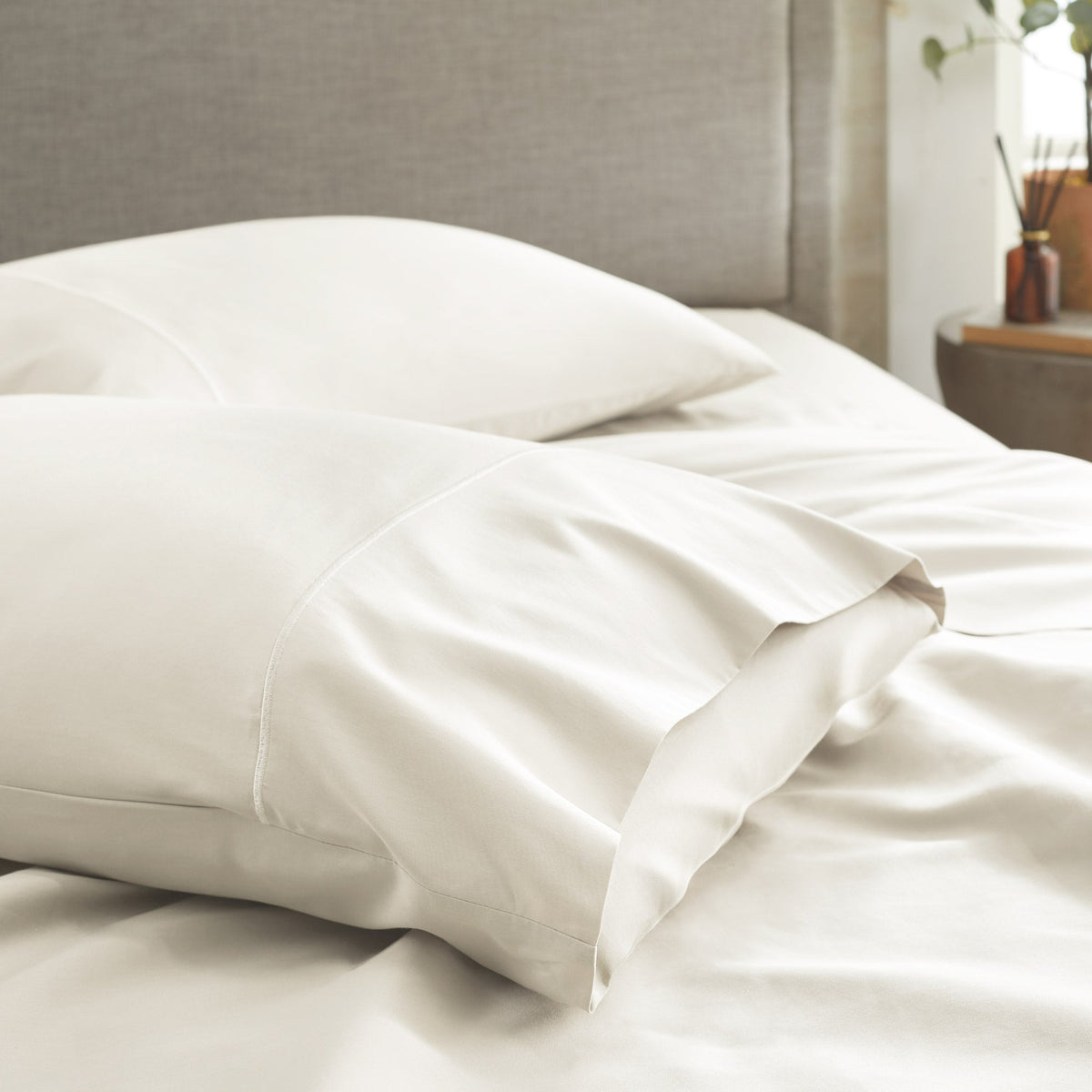 Whisper Organics 300 TC Organic Sateen Pillowcase Set, Natural – product photo