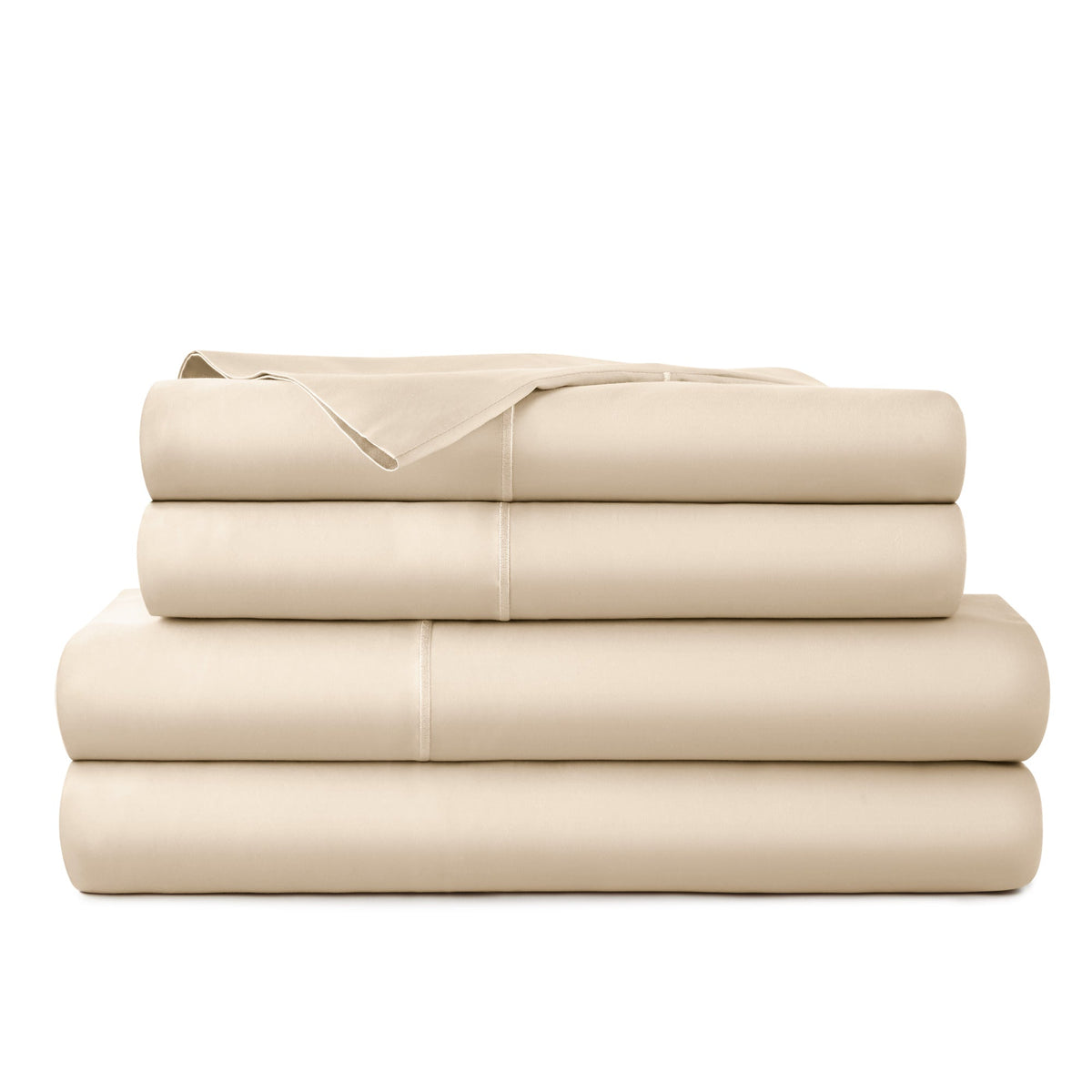 Whisper Organics 300 TC Organic Sateen Sheet Set, Dune – product photo