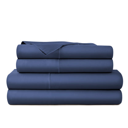 Whisper Organics 300 TC Organic Sateen Sheet Set, Navy – product photo