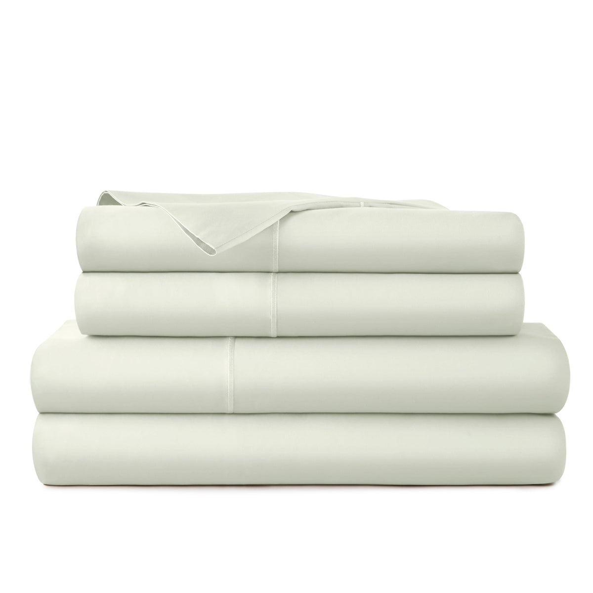 Whisper Organics 300 TC Organic Sateen Sheet Set, Pastel Green – product photo